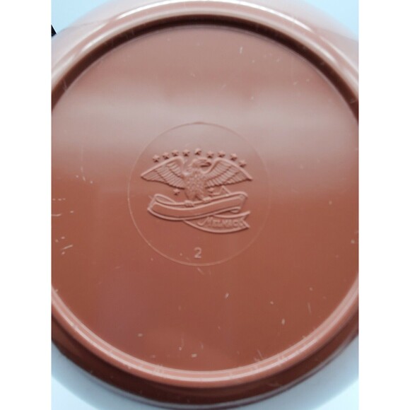 Melmac Eagle Logo Brown Serving Bowl #2 8.5" Diameter Plastic Dish - Picture 5 of 12